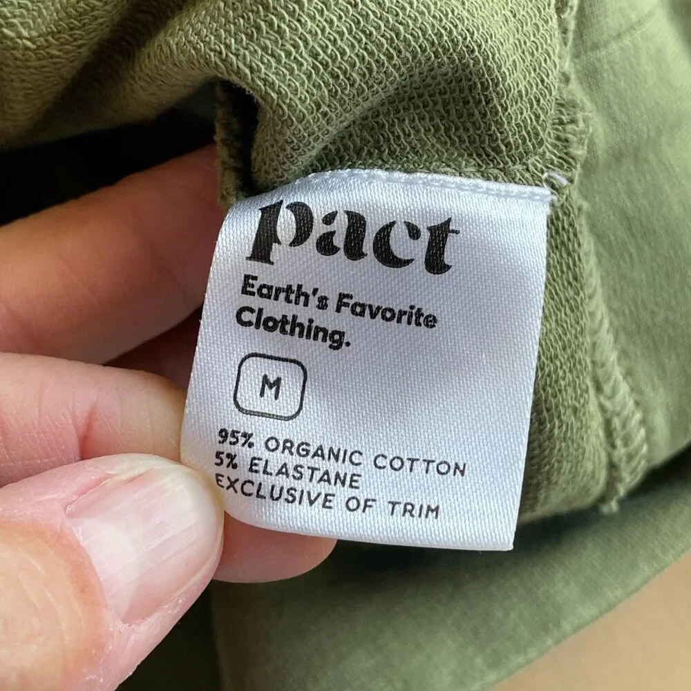Pact Organic Cotton Women's Stretch French Terry Snug-Fit Zip Hoodie - Sz Medium